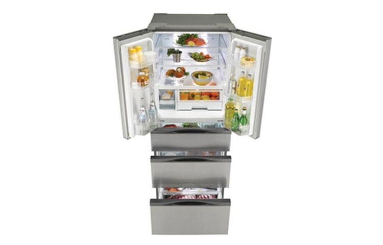 LG Réfrigérateur 5 portes | 396L | No Frost | Tiroir convertible | Compresseur Linéaire Inverter | Clayettes Smart Slide, LG GLC7010SC