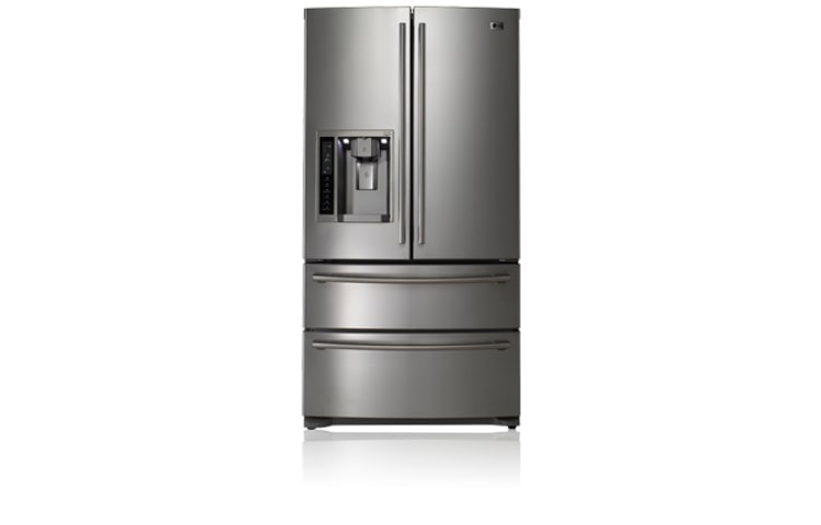 Vue avant de Réfrigérateur 4 portes Design INOX LG GR-L220AC
