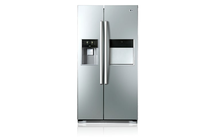 Vue avant de Réfrigérateur Américain Design INOX LG GW-P211ACM