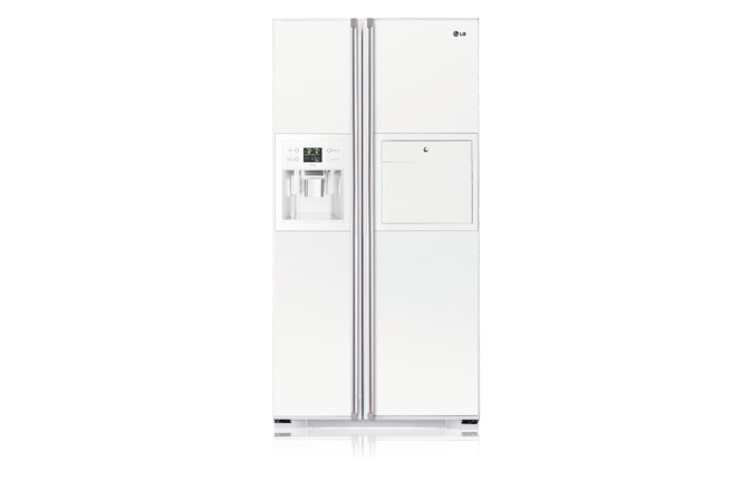 Vue avant de Réfrigérateur Américain Blanc LG GW-P4026WM