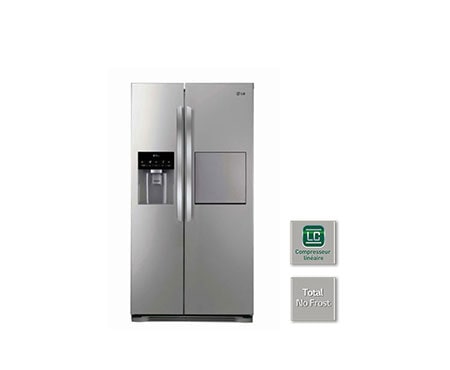 Réfrigérateur Américain, 507L, Compresseur Linéaire Inverter, No Frost, A+ - LG GWP2720NS