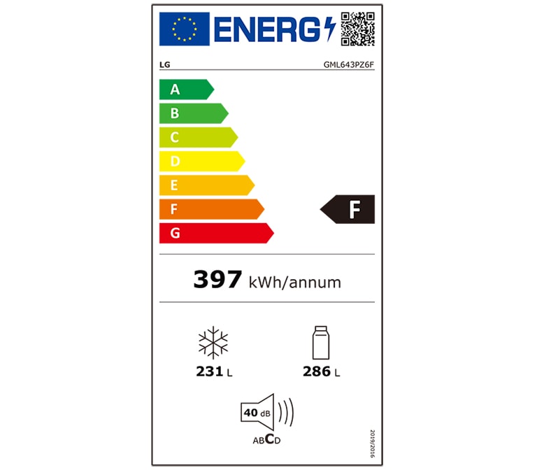 Etiquette Energie LG GML643PZ6F