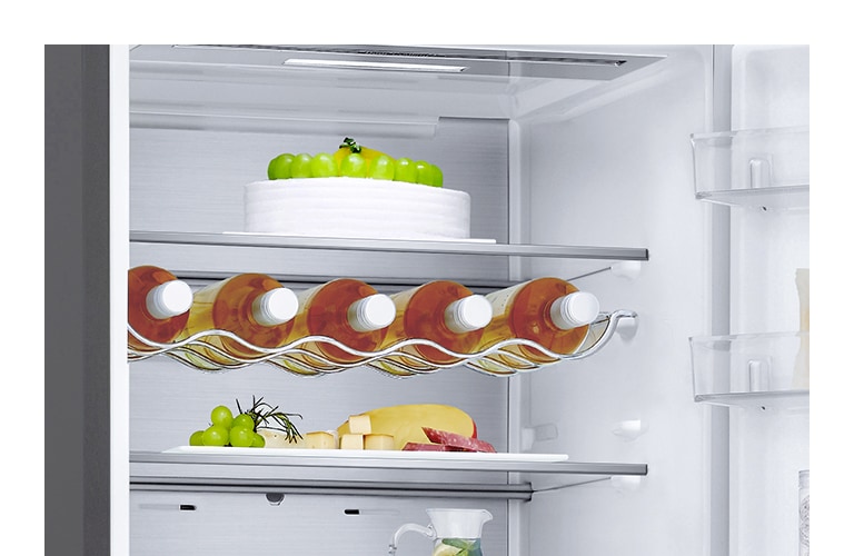 Espace dédié pour y déposer les bouteilles