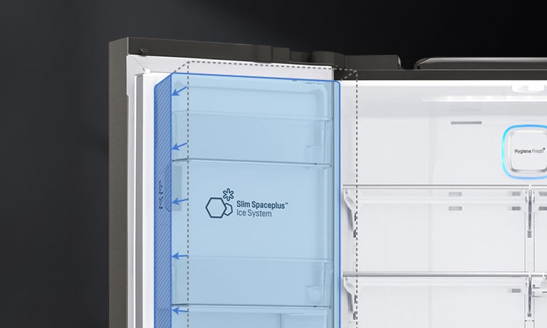 Fabrique à glace intégrée à la porte du réfrigérateur