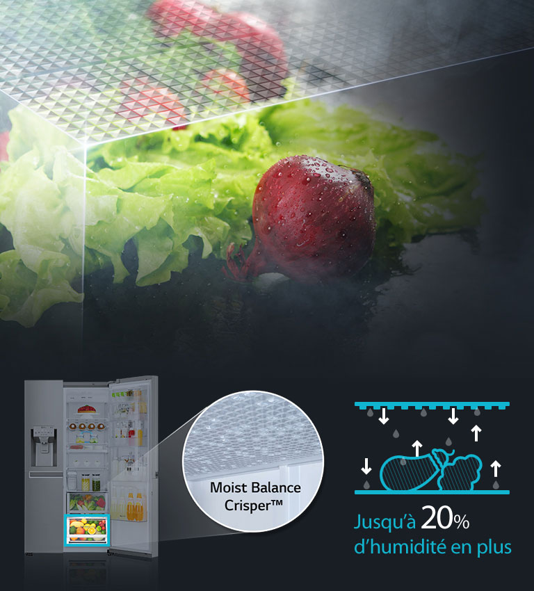 Système de rétention d'humidité Moist Balance Crisper™