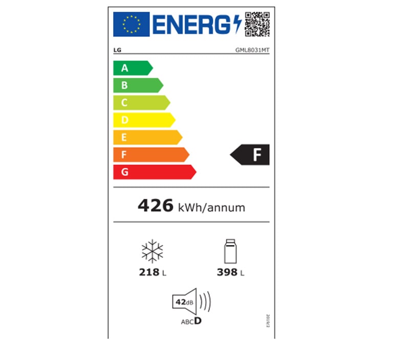 Etiquette Energie LG GML8031MT