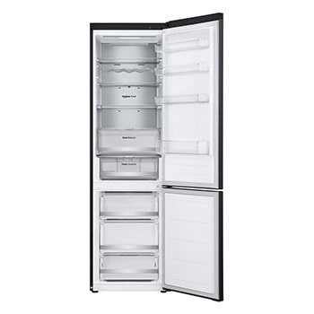 vue de face porte ouverte avec des aliments stockés