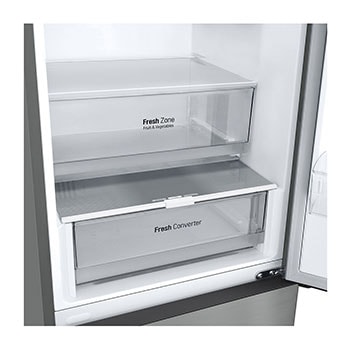 bottom freezer without food