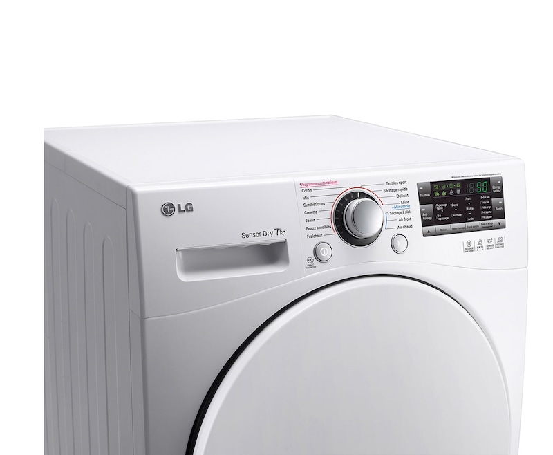 LG SÈCHE-LINGE 7KG | Condensation B | Porte opaque, LG RC7066A6Z