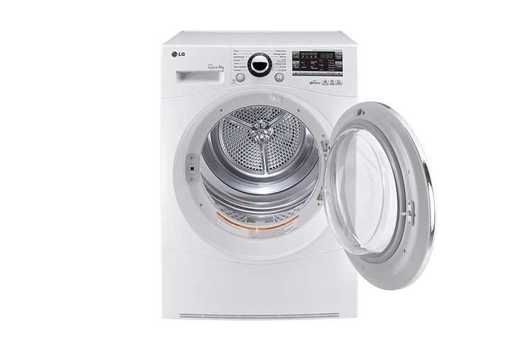 LG SÈCHE-LINGE 8KG | EcoHybrid | Pompe à chaleur A++ | Condenseur auto-nettoyant | Porte verre, LG RC8055AP2Z