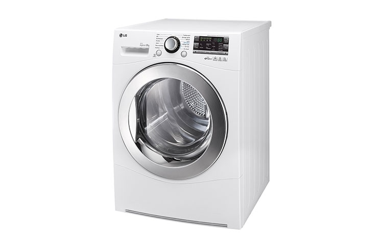 LG SÈCHE-LINGE 8KG | EcoHybrid | Pompe à chaleur A++ | Condenseur auto-nettoyant | Porte verre, LG RC8055AP2Z