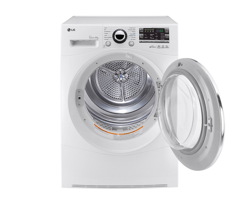 LG SÈCHE-LINGE 8KG | EcoHybrid | Pompe à chaleur A++ | Condenseur auto-nettoyant | Porte verre, LG RC8055AP2Z
