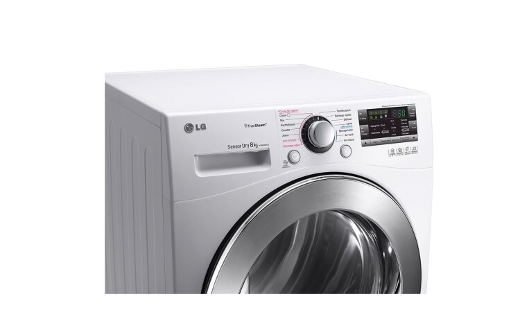 LG SÈCHE-LINGE 8KG | Condensation B | Porte verre | TrueSteam, LG RC8066AS2Z