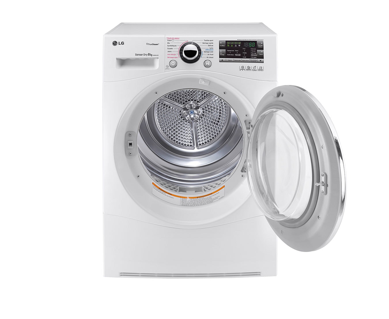 LG SÈCHE-LINGE 8KG | Condensation B | Porte verre | TrueSteam, LG RC8066AS2Z