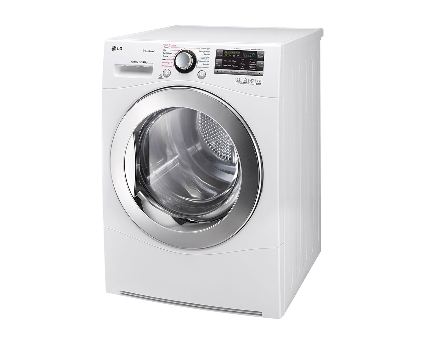 LG SÈCHE-LINGE 8KG | Condensation B | Porte verre | TrueSteam, LG RC8066AS2Z
