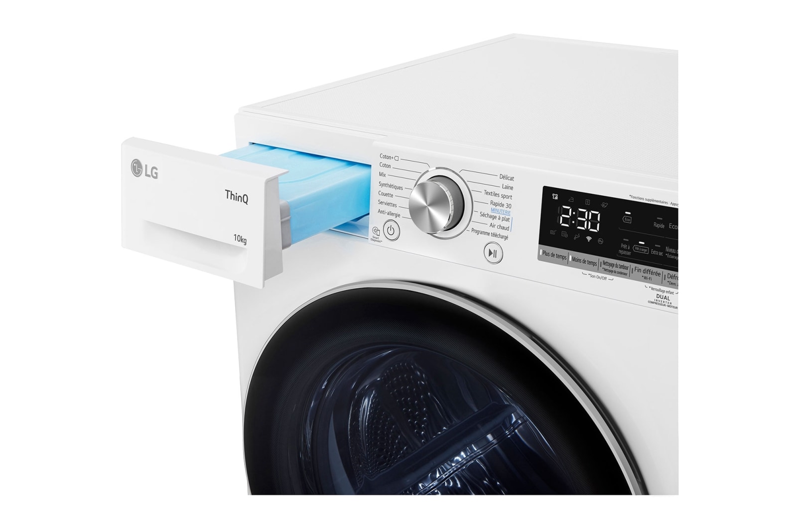 LG Sèche-linge 10kg | A+++ | Condenseur autonettoyant | Compresseur DUAL Inverter et moteur Inverter garantis 10 ans, LG RH1V51WH