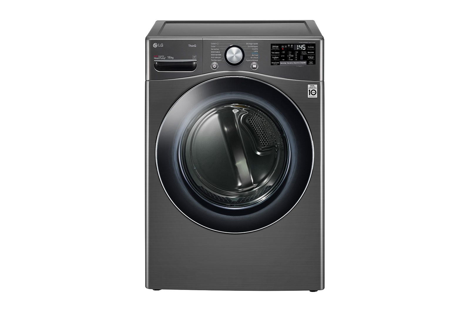 LG Sèche-linge 16kg | A+++ | Condenseur autonettoyant | Compresseur DUAL Inverter et moteur Inverter garantis 10 ans, LG RH6P12BS