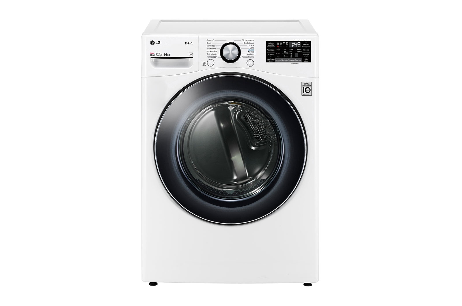 LG Sèche-linge 16kg | A+++ | Condenseur autonettoyant | Compresseur DUAL Inverter et moteur Inverter garantis 10 ans, LG RH6P12WH