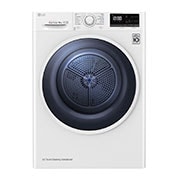 Vue avant de Sèche-linge 8kg | A&#43;&#43;&#43; | Condenseur Autonettoyant | Compresseur DUAL Inverter et moteur Inverter garanti 10 ans LG RH8030WH