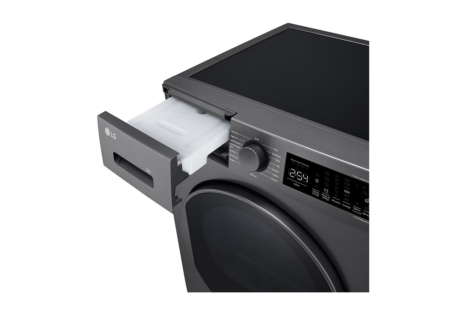 LG Sèche-linge pompe à chaleur 8kg | Pompe à chaleur | Capteurs de séchage | Programmes rapides, LG RH8D14ST