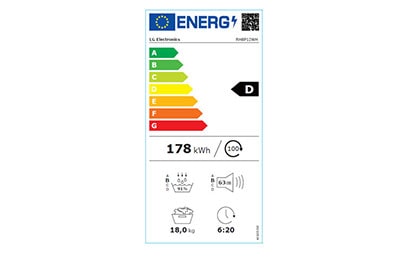 Etiquette Energie LG RH8P12WH