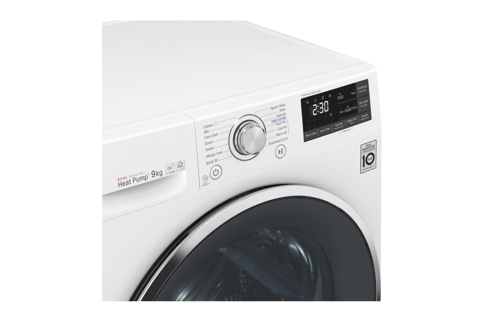 LG Sèche-Linge 9 KG | A+++ | DUAL Inverter Heat Pump™ | EcoHybrid | Wi-Fi | Smart ThinQ™ | Compatible TWINWash™ Mini, LG RH9052WH