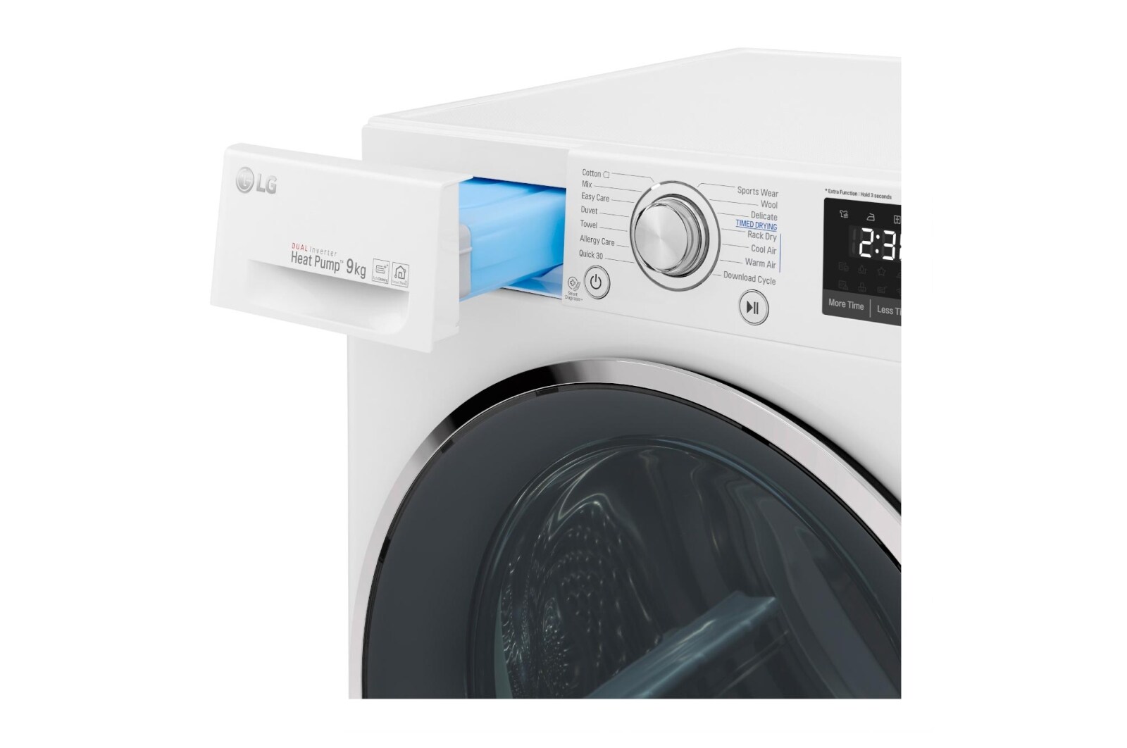 LG Sèche-Linge 9 KG | A+++ | DUAL Inverter Heat Pump™ | EcoHybrid | Wi-Fi | Smart ThinQ™ | Compatible TWINWash™ Mini, LG RH9052WH