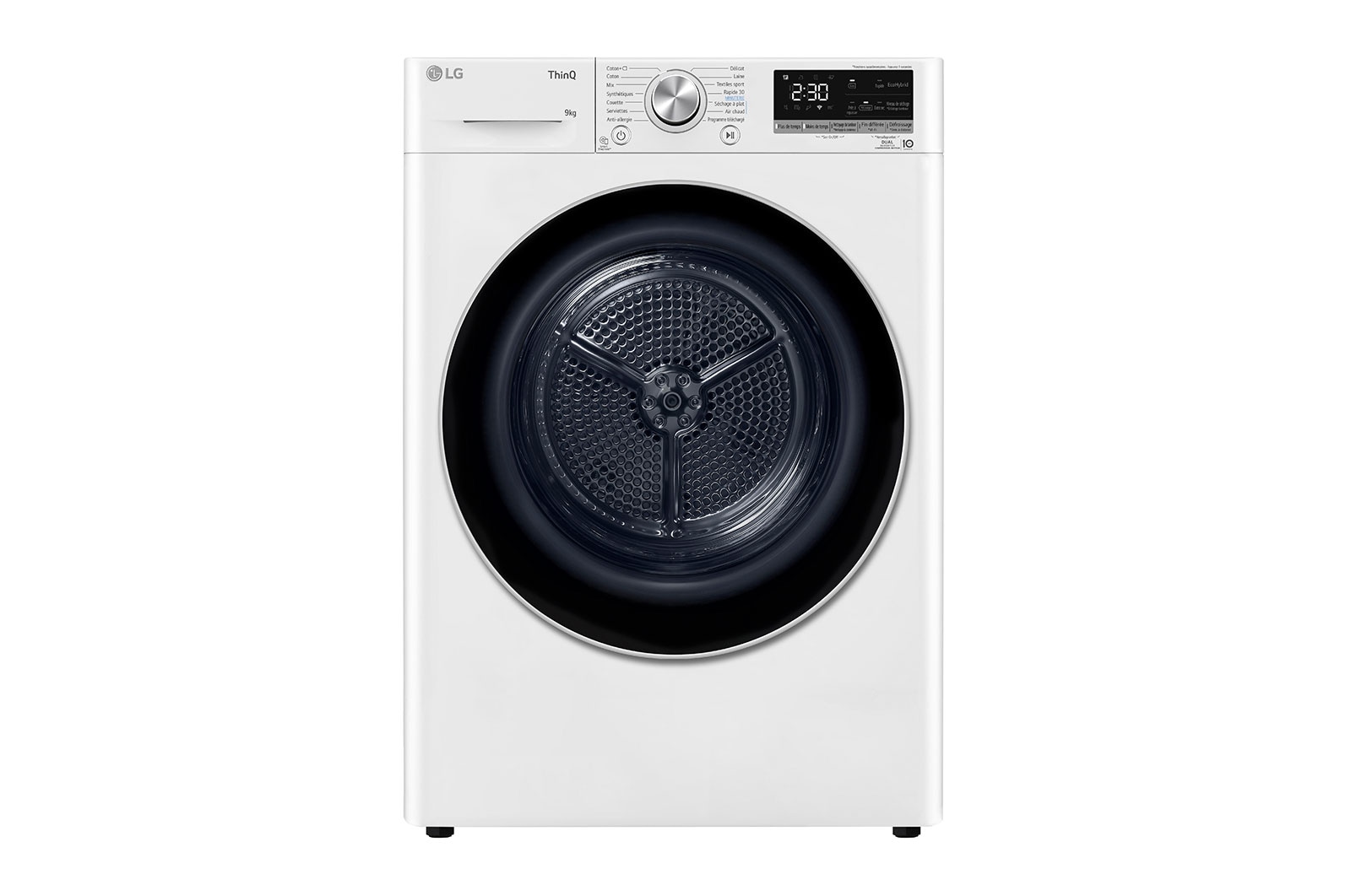 LG Sèche-linge 9kg | A++ | Condenseur Autonettoyant | Compresseur DUAL Inverter et moteur Inverter garanti 10 ans, LG RH9V51WH