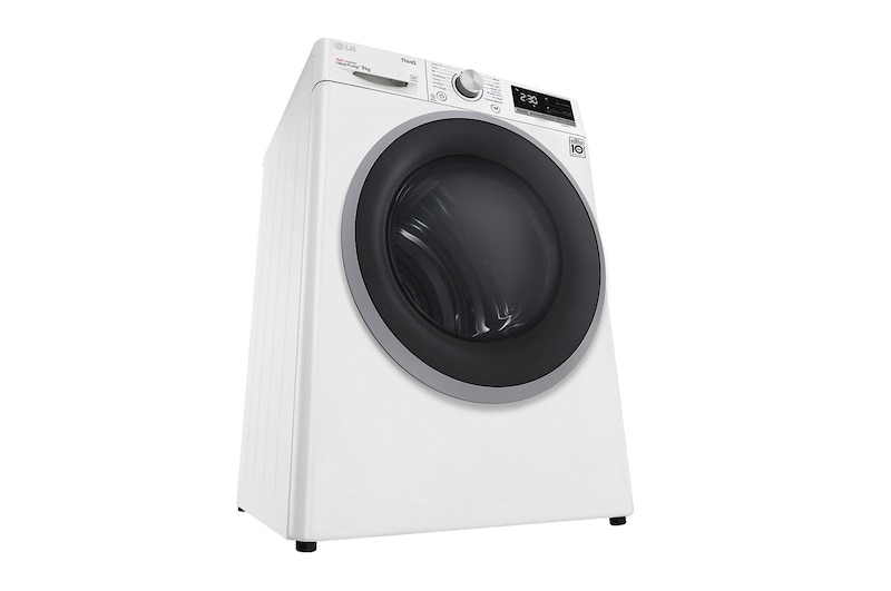 LG Sèche-linge 9 kg | Pompe à chaleur | Condenseur autonettoyant | Moteur et compresseur DUAL Inverter garantis 10 ans, LG RH9V57WH