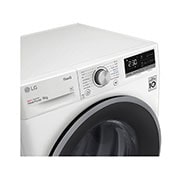 LG Sèche-linge 9 kg | Pompe à chaleur | Condenseur autonettoyant | Moteur et compresseur DUAL Inverter garantis 10 ans, LG RH9V57WH