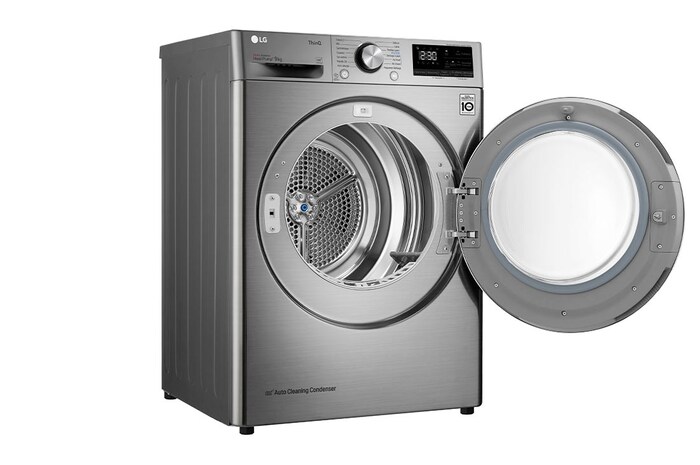 LG Sèche-linge 9kg | A+++ | Condenseur Autonettoyant | Compresseur DUAL Inverter et moteur Inverter garanti 10 ans, LG RH9V72IX