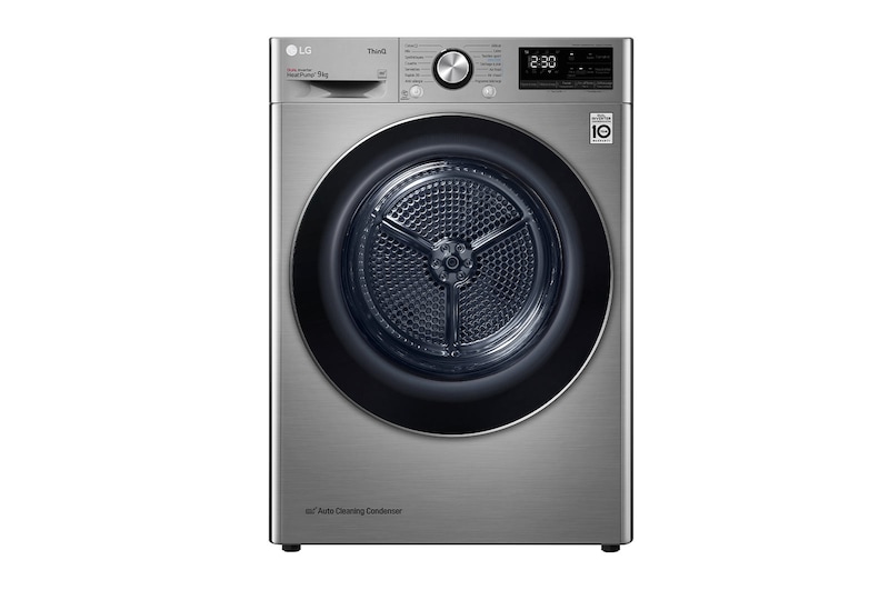 LG Sèche-linge 9kg | A+++ | Condenseur Autonettoyant | Compresseur DUAL Inverter et moteur Inverter garanti 10 ans, LG ﻿RH9V72IX
