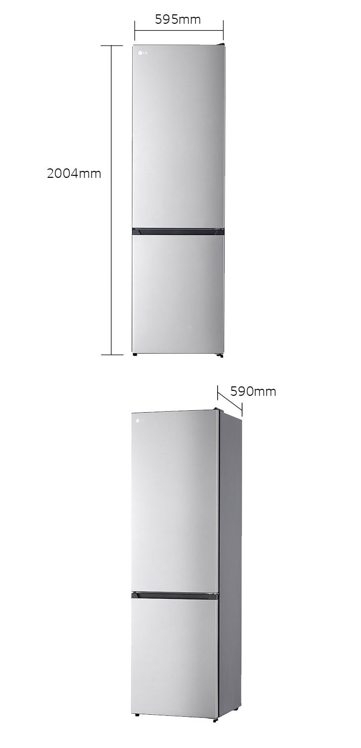 Réfrigérateur Combiné 336L | Compresseur Smart Inverter™ | Multi Air Flow™  | Total No Frost | Silencieux 35 dB | D - LG GBM22HSADH | LG FR