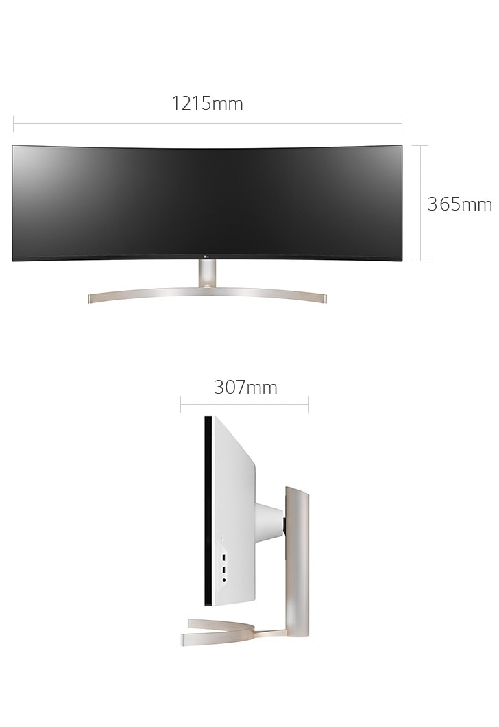 49 (124 cm), Moniteur incurvé LED IPS 32/9ème