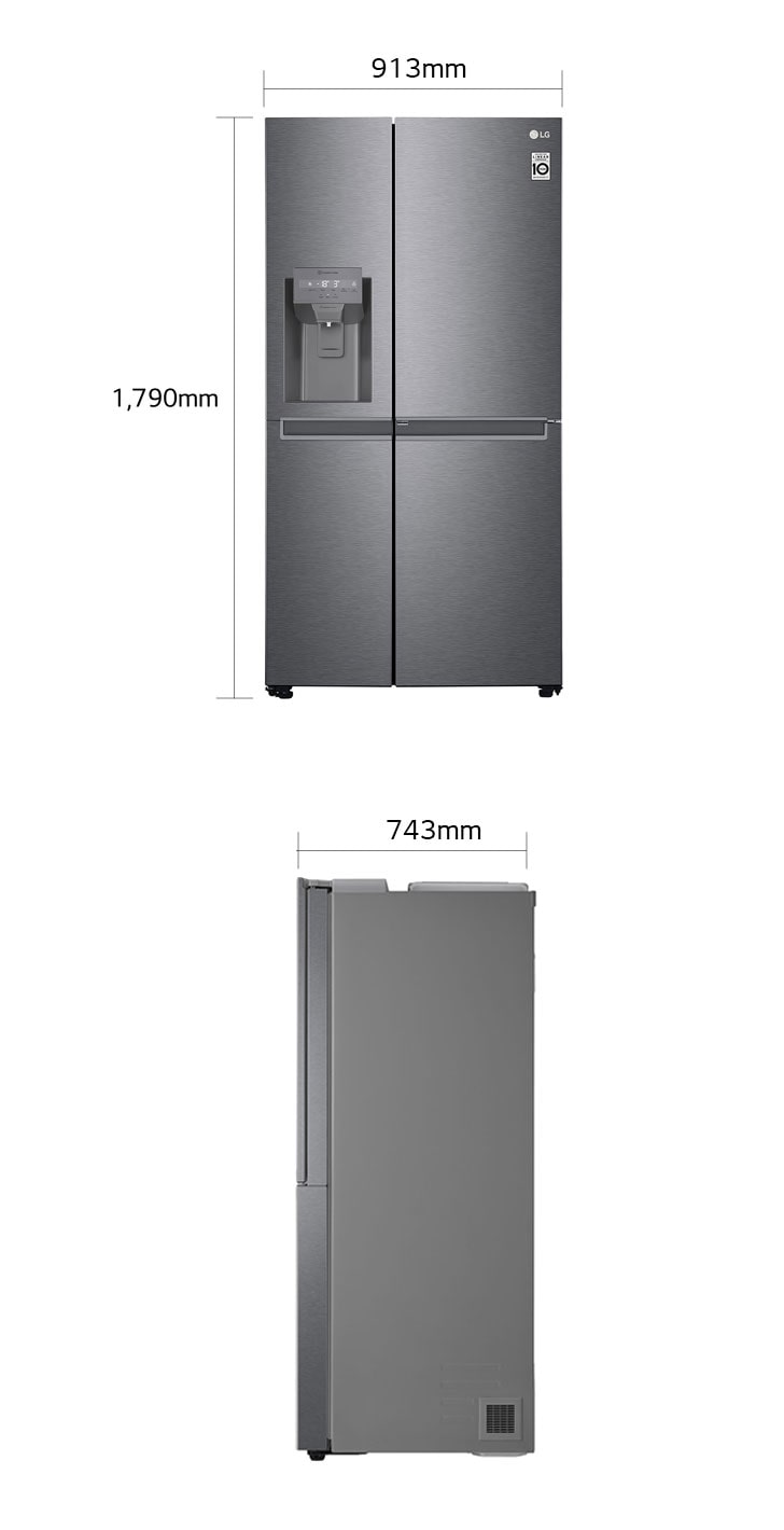 Frigorífico americano Lg GSJV31DSXF, Inox, 179 cm, No Frost, F