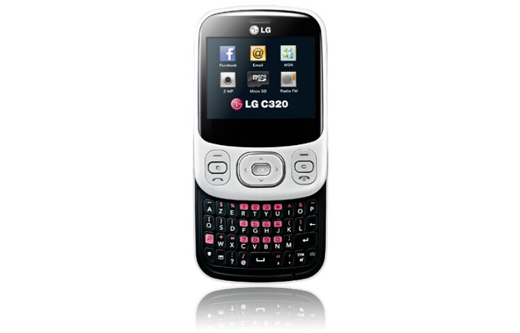 LG Téléphone mobile avec écran TFT 2.4", Appareil photo 2MP, Prise Jack 3.5mm, Radio FM et MicroSD., LG C320