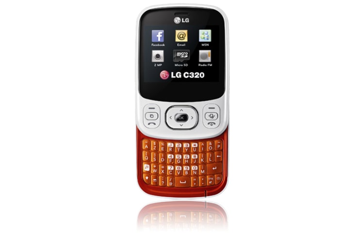 LG Téléphone mobile avec écran TFT 2.4", Appareil photo 2MP, Prise Jack 3.5mm, Radio FM et MicroSD., LG C320