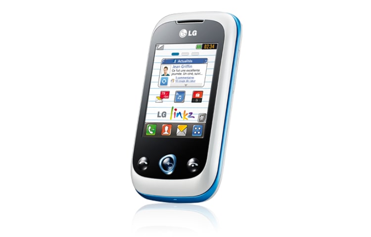 LG Téléphone mobile avec un écran tactile 2,4’’ et un clavier AZERTY, un appareil photo 2PM et un port micro SD, LG C330