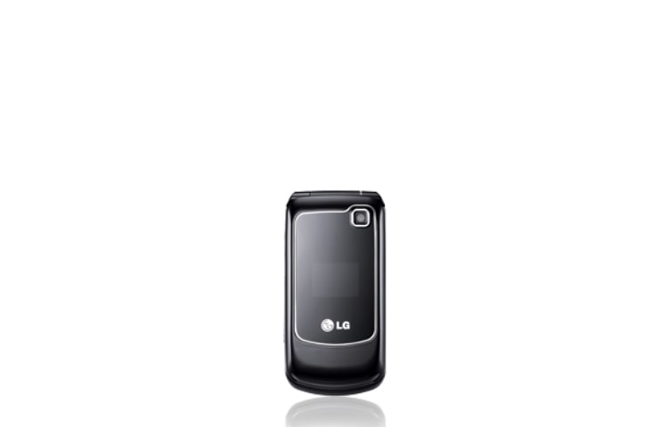 Vue avant de Téléphone mobile avec Caméra 1,3 MP, Ecran tactile 2’’, Mobile 3G&#43; (HSDPA 1.8) à clapet, Bluetooth 2.1 Stéréo LG GB250