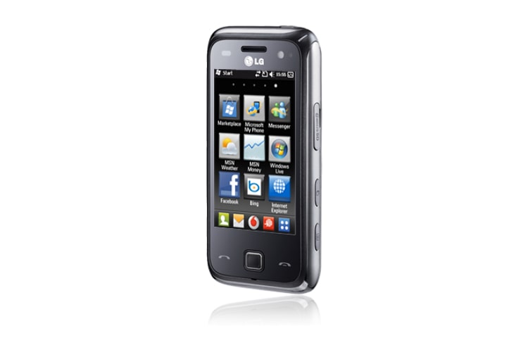 LG Téléphone mobile tactile avec Windows Mobile 6.5, appareil photo 5MP, GPS intégré, Wifi., LG GM750