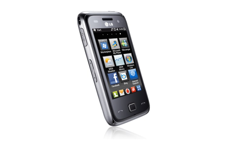 LG Téléphone mobile tactile avec Windows Mobile 6.5, appareil photo 5MP, GPS intégré, Wifi., LG GM750