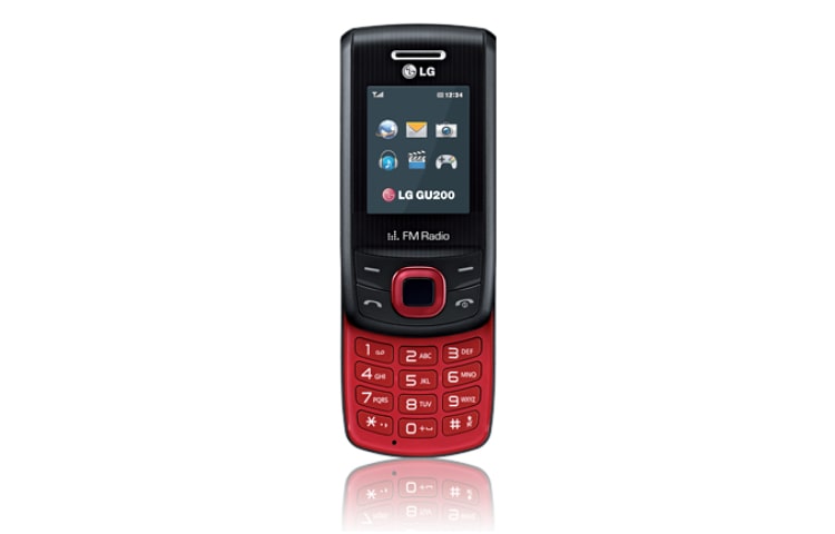 LG Téléphone Mobile avec écran 1,77”, Appareil photo VGA, Lecteur MP3, Radio FM, Port Micro SD jusqu'a 2 GB, LG GU200
