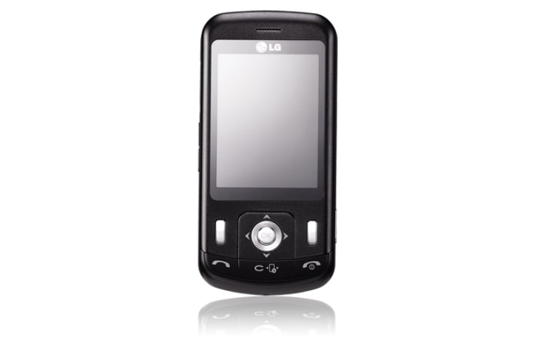 Vue avant de Téléphone Mobile avec Caméra 8 MP, SmartLight™, Enregistreur Video, Reconnaissance Faciale et de Sourire LG KC780
