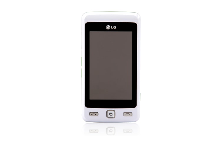 Vue avant de Téléphone mobile avec Caméra 3 MP, Interface tactile, Enregistreur vidéo, Lecteur MP3 / Radio FM, Edge, BluetoothTM 2.0, Fonction Clef USB LG KP501