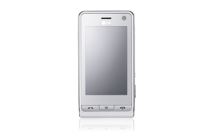 Vue avant de Téléphone mobile avec caméra 5 MP, écran tactile 3&#34;, navigateur internet, reconnaissance d&#39;écriture LG KU990i