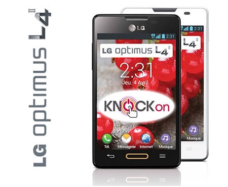 LG Optimus L4 II | Ecran IPS WVGA 3,8" (9,6cm) | Batterie 1700 mAh