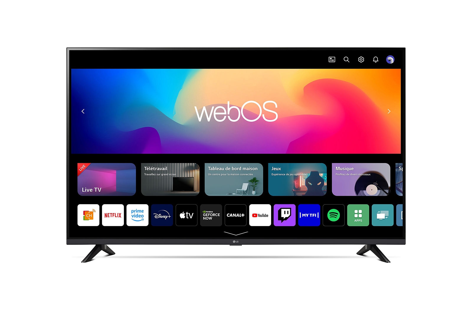 TV LG  UHD 4K de 43'' Serie 91, Procesador Alta Potencia, HDR10 / Dolby Digital Plus, SmarTV webOS23, 