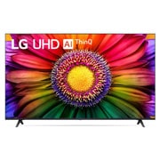 Vue de face du TV LG UHD 4K, série UR80