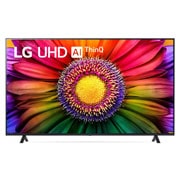 Vue de face du TV LG UHD 4K, série UR80