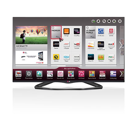 32 (80cm), TV LED Plus, Full HD, 3D, Smart TV, MCI 400, Dalle IPS, Cinema Screen, WIFI - LG 32LA660S